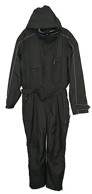 Mens Bogner Ski Suit One Piece Snowsuit Snow Bib W/Hood Goan Thylmann Black 46 • $132.05