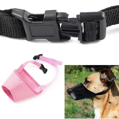 £2.99 • Buy Dog Muzzle Mouth Cover With Adjustable Loop Anti Barking Biting Chewing Durable