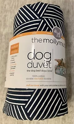 The MollyMutt Bed Dog Bed Duvet- Washable- Navy/white- Small-22x27x5- NEW • $26.99