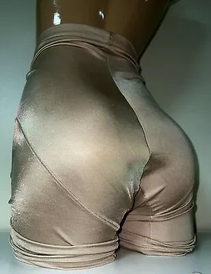 Vtg Bali Satin Shine Glossy Gold  High Long Leg Panty Firm Girdle Shaper L • $55.79