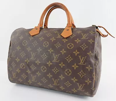 Authentic LOUIS VUITTON Speedy 30 Monogram Boston Handbag Purse #55959 • £0.80