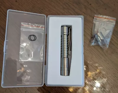 Reylight Pineapple Mini Flashlight Frag Pattern - Raw Ti - AAA/10440 Battery • $55