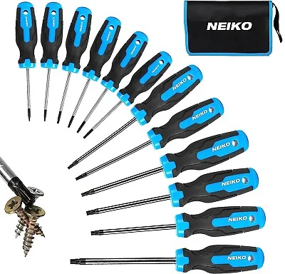 Magnetic Torx Screwdriver Set | 12 Piece | T5 – T40 | 6 Point Star Head Driver • $27.75