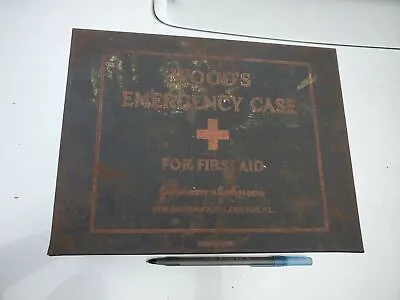 Vintage Johnson & Johnson Wood’s Emergency Case First Aid Kit Metal Box Auto Car • $29.99