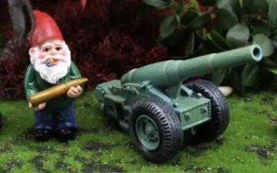 $14.99 • Buy 2 Pcs Dwarf Garden Gnome Decoration Ornament Yard Patio Lawn Tank Weapon Cannon