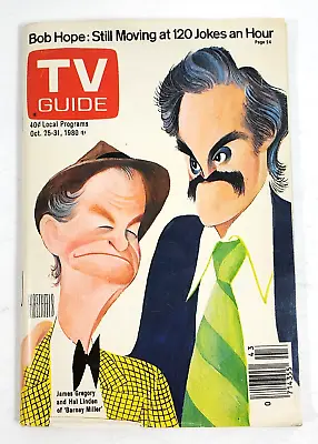 1980 TV Guide Oct 25-31 James Gregory Barney Miller Bob Hope Hirschfeld Cover • $9.99