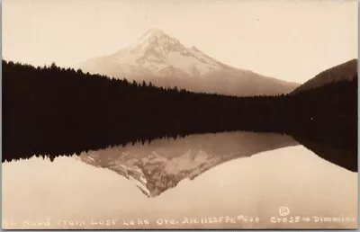 Vintage OREGON RPPC Postcard  Mt. Hood From Lost Lake  Cross & Dimmitt Photo • $5.25