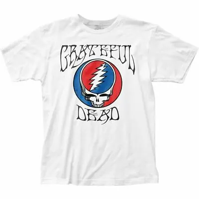 Grateful Dead Logo Steal Your Face T Shirt Mens Licensed Rock N Roll Band White • $17.49