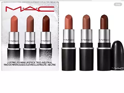 MAC Lustrelite Mini Lipstick Trio - Neutral NIB • £24.99