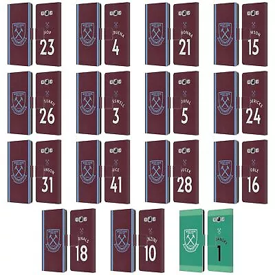 West Ham United Fc 2020/21 Players Home Kit Leather Book Case For Samsung 3 • £17.95