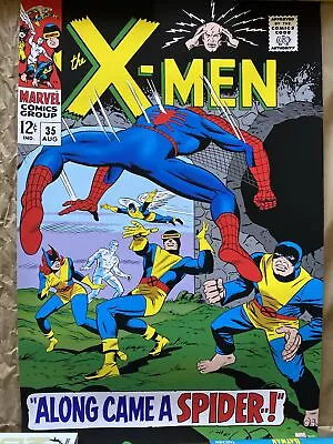 X-Men #35 Cover Art Spider-Man Poster Giclee Print 16x24 Mondo Marvel Comic • $34.97