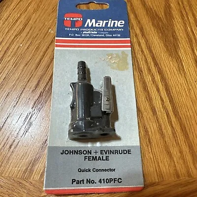 Vintage Tempo Marine Johnson Evinrude Female Fuel Line Quick Connector #410PFC • $14.95