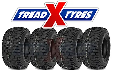 4x 4Ply Lawn Mower 16x6.50-8 Grass Tyres Four Garden Tractor Golf Buggy Turf X4 • £99.99