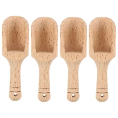  4 Pcs Japanese Candy Washing Powder Scoops Wooden Spoon Salt • £5.88