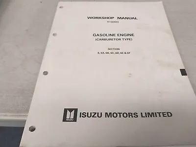 HOLDEN TF RODEO Carby Engine  Workshop Manual  • $19.95