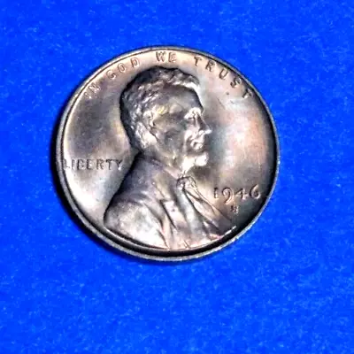 1946-S LINCOLN WHEAT (1c) CENT RED W/MINT LUSTER BU UNCIRCULATED  U-GRADE  #8 • $4.59