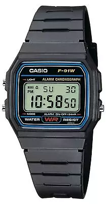 Unisex Mens Womens Watch CASIO F-91W VINTAGE Silicone Black Classic Alarm DD • $70.79