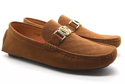 New Mens Slip On Loafer Designer Buckle Driving Casual Dress Shoes Uk Size 6-12 • £16.99