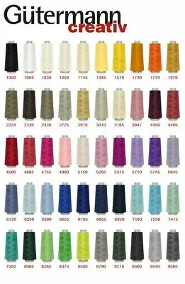 £4.25 • Buy Gutermann Overlocking Thread Overlocker Sewing  All 50 Colours Toldi-Lock 742279