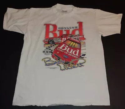 Vtg 90s Budweiser Bill Elliott Nascar Single Stitch Licensed T-shirt XL • $29.99