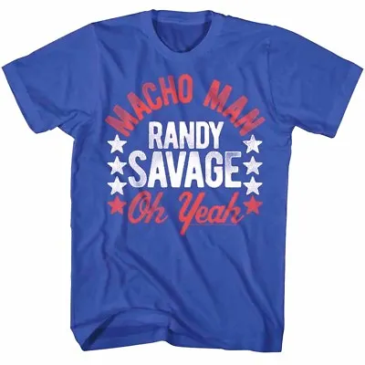 Macho Man Randy Savage Men's T Shirt Stars Oh Yeah WWE Wrestling Legend Flag Top • $25.50