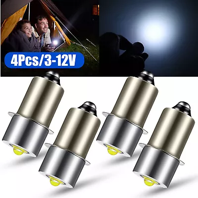 4Pcs P13.5S LED Flashlights Light Bulbs Converter Torch Bike Lamp DC 3-12V Cell • $11.48