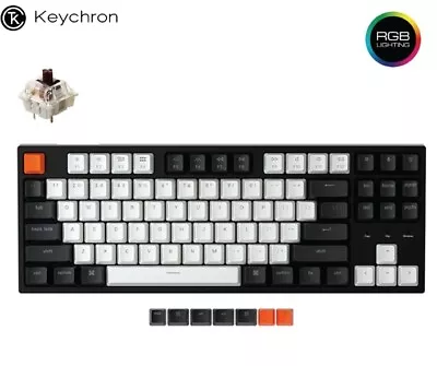 Keychron C1 USB Wired Keyboard Gateron Brown RGB Backlit TKL Mechanical FREEPOST • $99