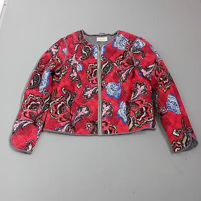 Per Una Floral Jacket Womens Size 14 Paisley Bohemian Festival Boho • £19.97