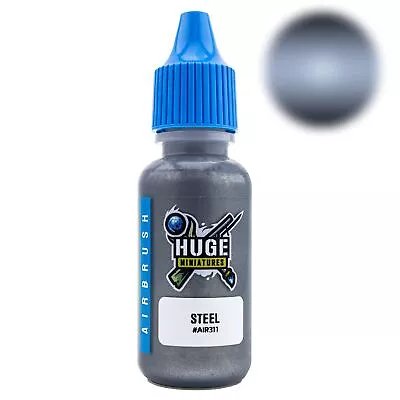 Huge Miniatures Airbrush Paint Steel Acrylic Metallic Model Color – 17ml Bottle • $4.49