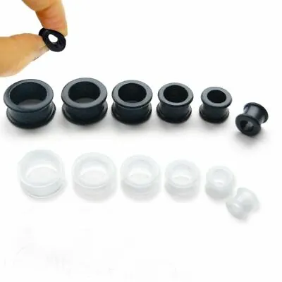 £2.95 • Buy Flexi Silicone Ear Stretcher Flesh Tunnel Soft Flexible Tunnels Tapers Earrings