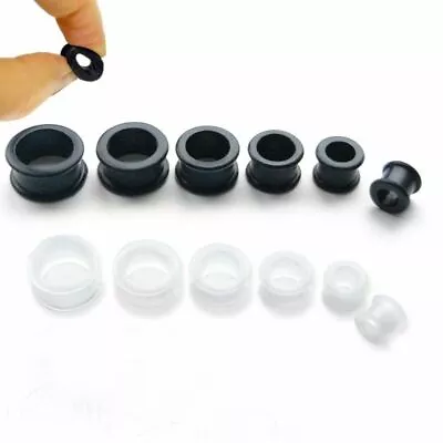 Flexi Silicone Ear Stretcher Flesh Tunnel Soft Flexible Tunnels Tapers Earrings • £3.95