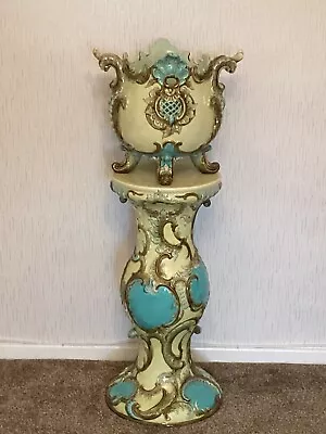 Antique Large Victorian Jardiniere & Stand Stunning Owned For 50 Years • £200