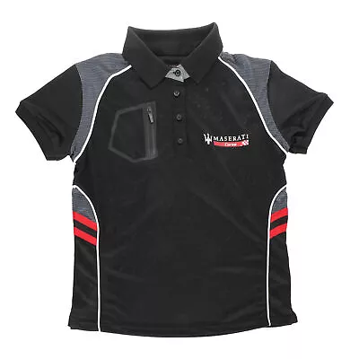 Maserati Womens Black Corse 16 Polo Large • $118.86