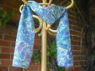 Long Scarf In Floral Liberty Varuna Wool PLUS FREE GIFT OF LAVENDER PILLOW • £27.50