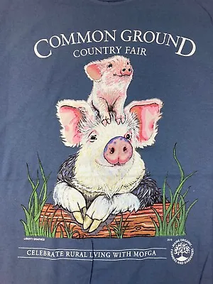 Vintage Common Ground Country Fair Pigs T-shirt Size Large • $20