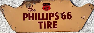 Vintage Early Phillips 66 Metal Oil Gas Station Metal Tire Sign • $149