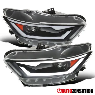 LED Bar Fit 2015-2020 Ford Mustang HID Xenon Black Projector Headlights Lamps • $399.99