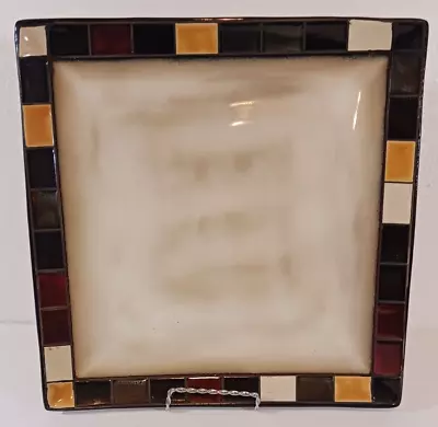 Home Trends MOSAIC TILES Square DINNER PLATE 10 3/4  Stoneware • $12.99