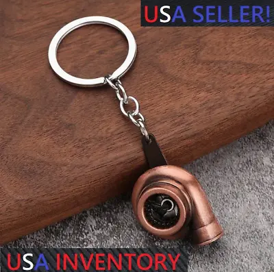 Turbocharger Metal Keychain JDM Turbo Boost Red Antique Tone • $6