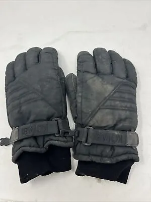 Vintage Kombi Gloves Mens L Gore-Tex Black Winter Ski Snowboard LEATHER PALMS • $27.35