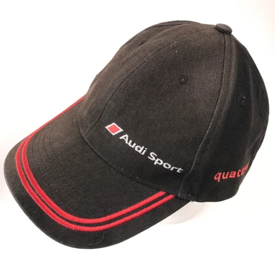 $23.83 • Buy Audi Sport Quattro Hat Faded Black With Two Red Lines On Brim