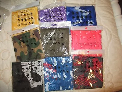 Multi Functional Face Cover Mask Neck Gaiter Headwear Print 9 Piece • $13.70