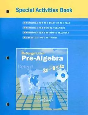 McDougal Littell Pre-Algebra: Special Activities Book - Paperback - GOOD • $18.49