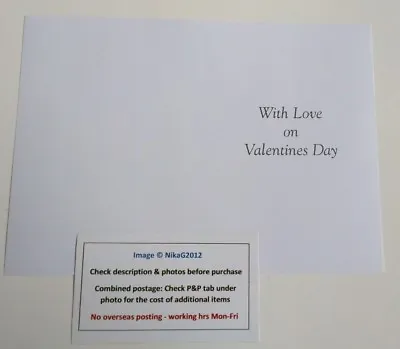 50 With Love On Valentine's Day NO TRIM 120gsm Insert Paper Inserts C6 Cards • £6.99