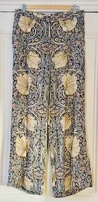 William Morris & Co X H&M Women’s Pimpernel Floral Print Wide-Leg Trousers UK 14 • £24.99