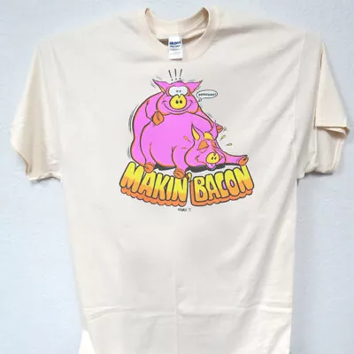 MAKIN BACON Cool Funny Mens T-Shirts All Sizes S-5XL T-1496 L@@K!! • $14.99