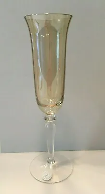 NIB Set Of Four Mariposa Amber/Gold Champagne Flutes Glasses  • $50