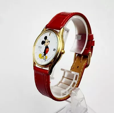 Unisex Vintage 1989 DISNEY Watch SEIKO  Mickey Mouse  5Y22-8039 • $125.99