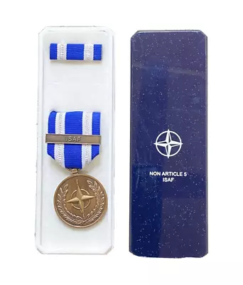 US Army NATO ISAF Medal Army Forces Military Uniform Order Badge • £21.49