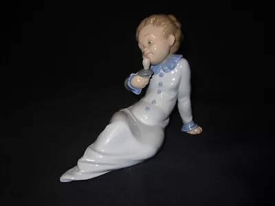 1980 Retired In 1996 Lladro  Porcelain Baby W/  Pacifier #5099 Mint Cond. • $25